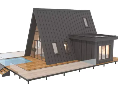 Barn house 3D model