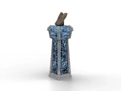 pedestal stone Low-poly 3D model