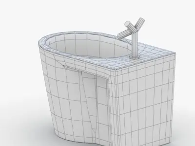 1553 - Toilet Low-poly 3D model