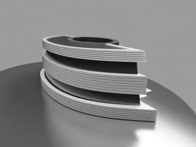 Virtual Tv Studio News Desk  3D model