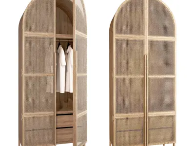 Dresser arched wardrobe with netting 3D model