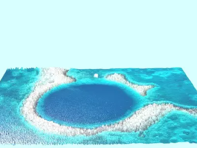 The Great Blue Hole Island 3D model