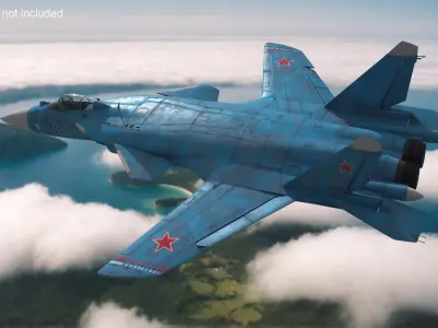  Sukhoi Su 47 Berkut Russian Supersonic Jet Fighter Rigged 