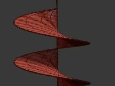 Untitled lamp with curved shape 3D model