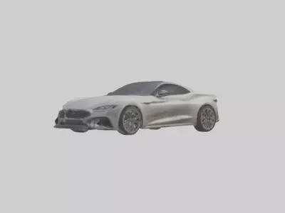 Highperformance Luxury Coupe model Low-poly 3D model