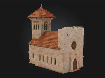 Stone Chapel Replica  Faith Carved in Stone 3D model