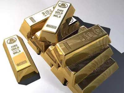 Goldbars gold bars stacked 3D model
