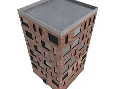 Brick Building 3D model