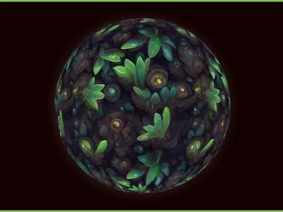 Grass Magic Forest Floor 10 TEXTURES Hand-painted ---PACK 2--- Texture