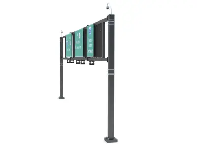 Highway Sign 10 Low-poly 3D model