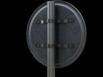 Compulsory turn left Low-poly 3D model