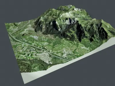 Cityscape  Balzers Liechtenstein 3D model