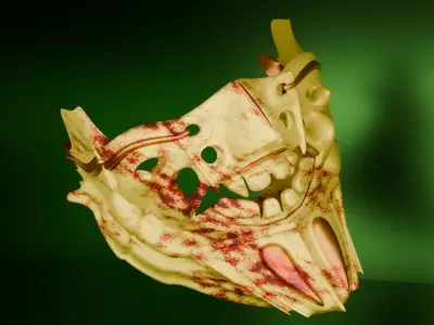 mask of samurai Low-poly 3D model