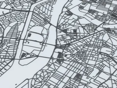 Cairo Road Network and Streets 3D model