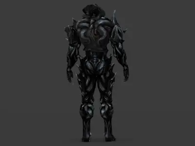 Armored Monster 3D Model Heavy Sci-Fi Fantasy Creature for Games Low-poly 3D model