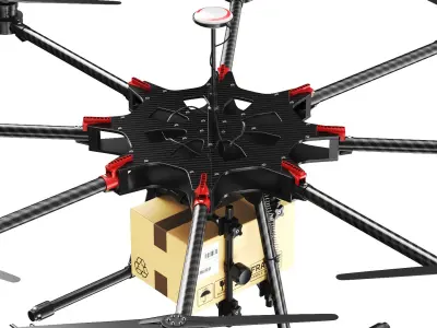  Three Detailed Delivery Drones 