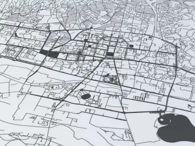 Ulaanbaatar Road Network and Streets 3D model