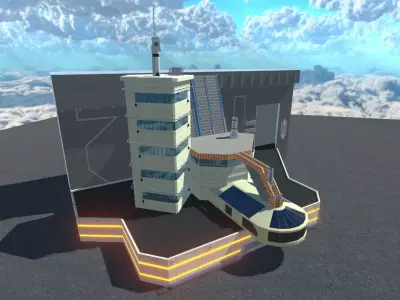 Sci-Fi Building 11 3D model
