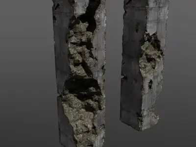 Ruin pillars Free 3D model