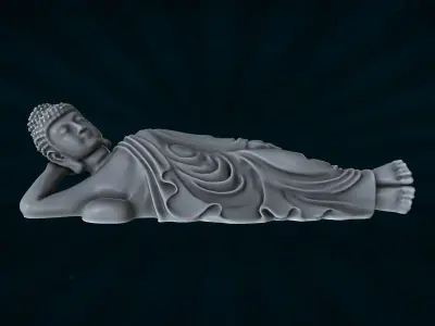 STUE-002 Reclining Buddha 3D model
