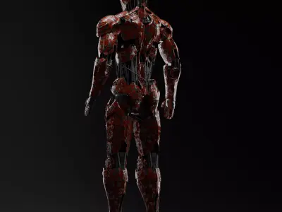 Realistic Sci-Fi Combat Robot High Poly Cinematic 3D model