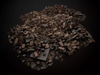 Debris Piles 02 Gameready Free low-poly 3D model