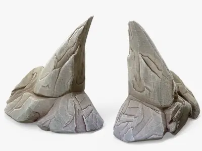 Stylized Sharp Rock 3D model