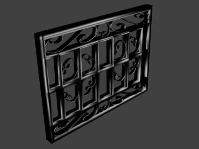 Window grate Italian Design Low-poly 3D model