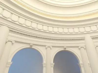 classic stairs entrance hall 3D model