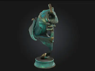  Mystic Azure Guardian  Celestial Sentinel of Arcane Power 3D model