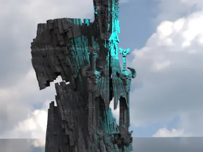 Skeletor base rock 3D model