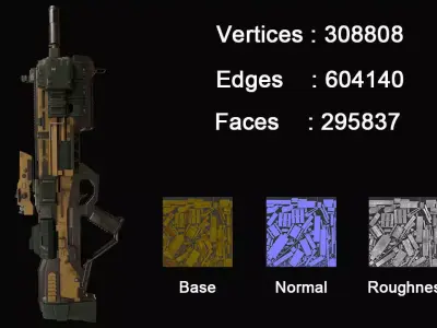 Sci fi Gun Model 3D model