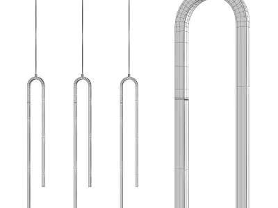 WIKI chandelier  Low-poly 3D model