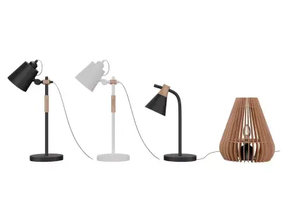 Scandinavian Desk Lamp Pack  3D model