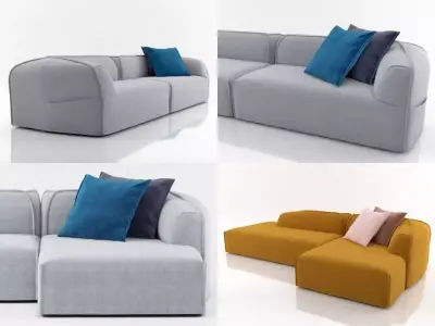 Massas four different sofas 3D model