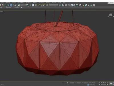 Deluxe Pendant Light Low-poly 3D model