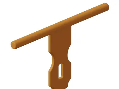 Plastic Sliding Door Latch Toy 3D model