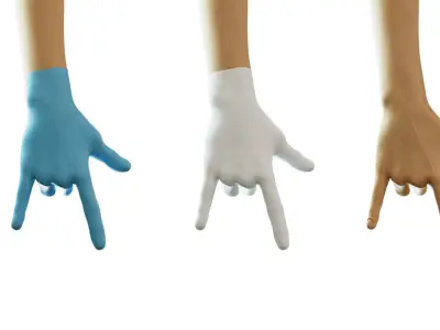  gloved medical hand 