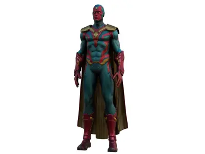 Vision Hero 3D Model High Quality Rigged and Textured Low-poly 3D model