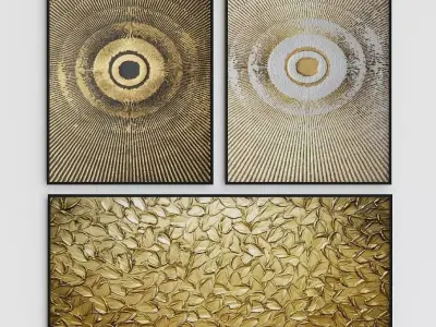 frame 2 gold wall art 3D model