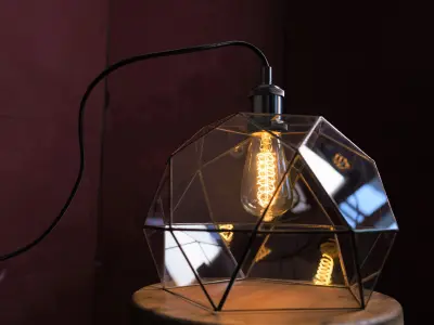 Pendant geometric glass light The Big Dome Free 3D model