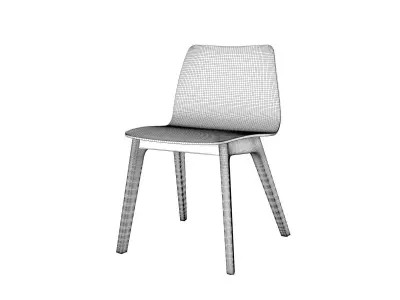 Morph Plus Chair Wooden Seat 3D model