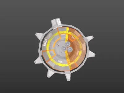 Station 08 Low-poly 3D model