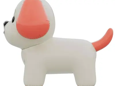 Inflate Dog Toy Low-poly 3D model