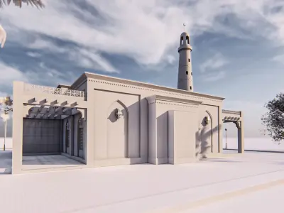 Mosque islamic design 2 3D model