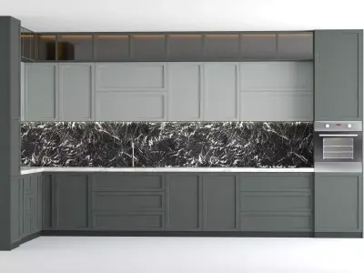 kitchen2 electric oven with glass door 3D model