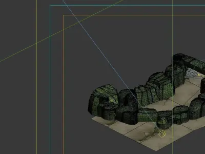 Game Model - Stone Masonry Ditch 01 3D model