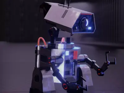 Sci-Fi Robot 3D Model Low-poly 3D model