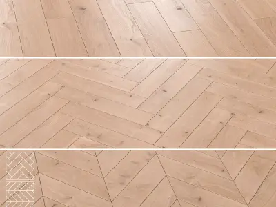 Boen Parquet Wood Floor Collection - 5 Layouts and 4 Colors 3D model