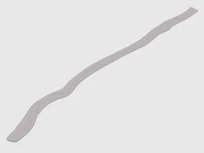 Long Crack In Asphalt 3D model